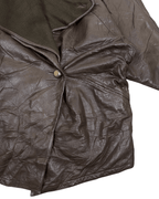 Vintage Shuttle One-button Genuine Leather Jacket - Funkify