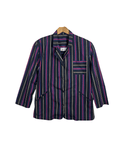 Vintage Sint & Si 90s Women's Striped Light Blazer Shirt L/XL - Funkify