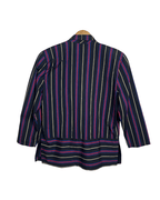 Vintage Sint & Si 90s Women's Striped Light Blazer Shirt L/XL - Funkify