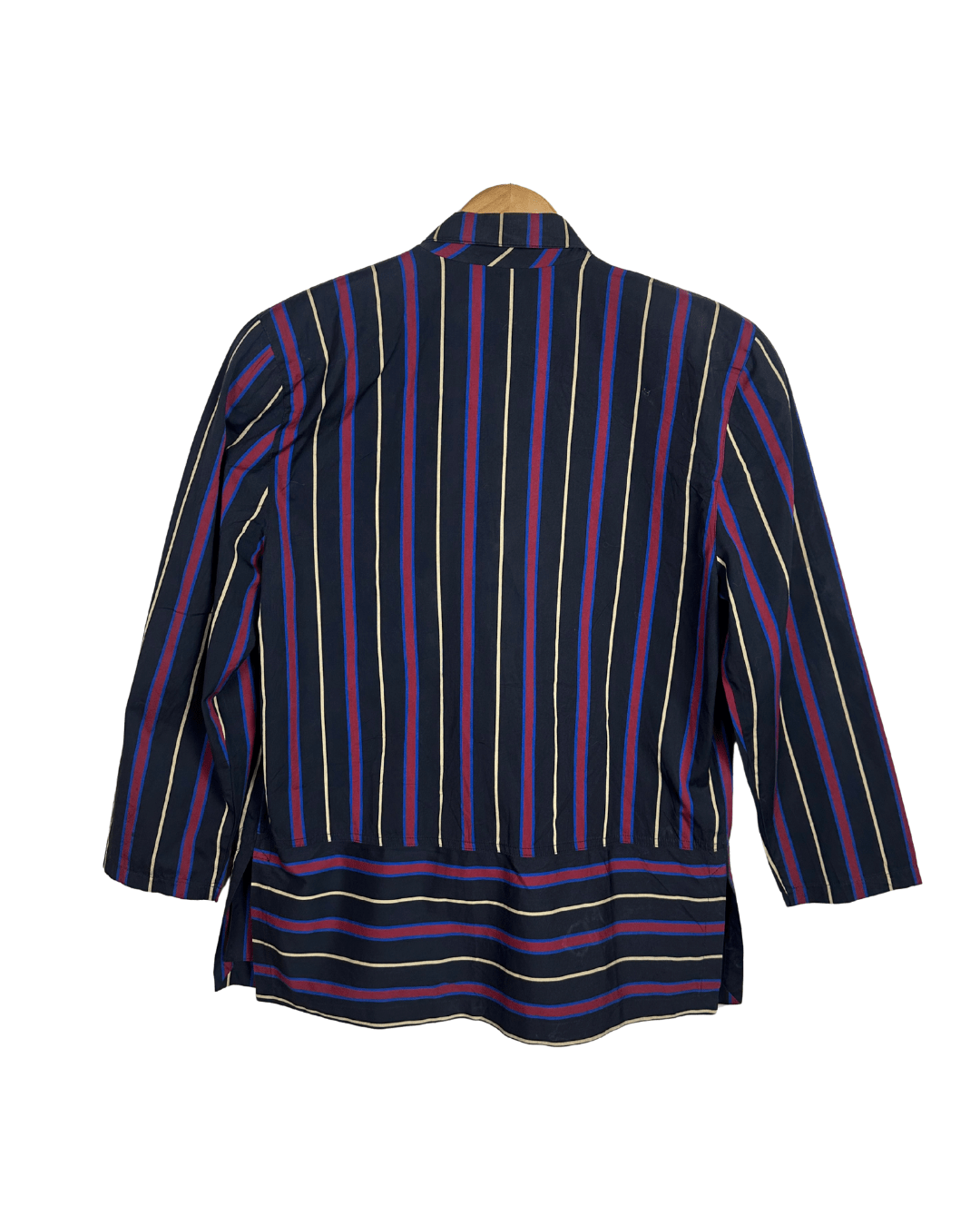 Vintage Sint & Si 90s Women's Striped Light Blazer Shirt L/XL - Funkify