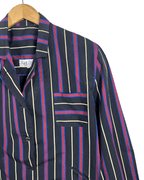 Vintage Sint & Si 90s Women's Striped Light Blazer Shirt L/XL - Funkify