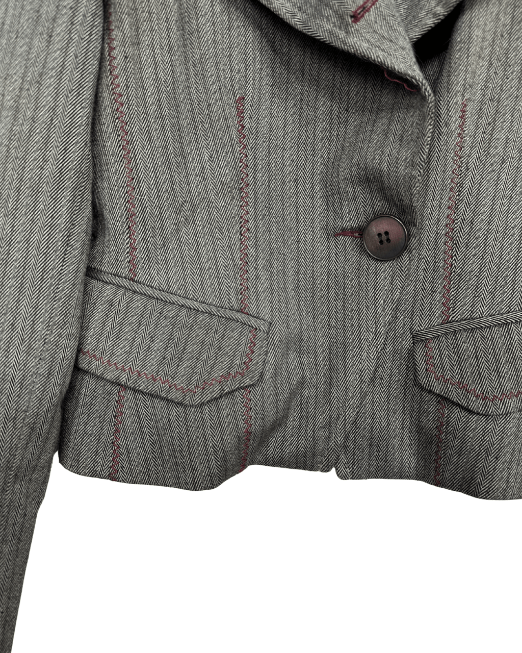 Vintage Smog Women's Cropped Blazer - Small - Funkify