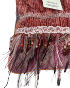 Vintage Spencer & Rutherford Boho Feather and Beads Handbag - Funkify