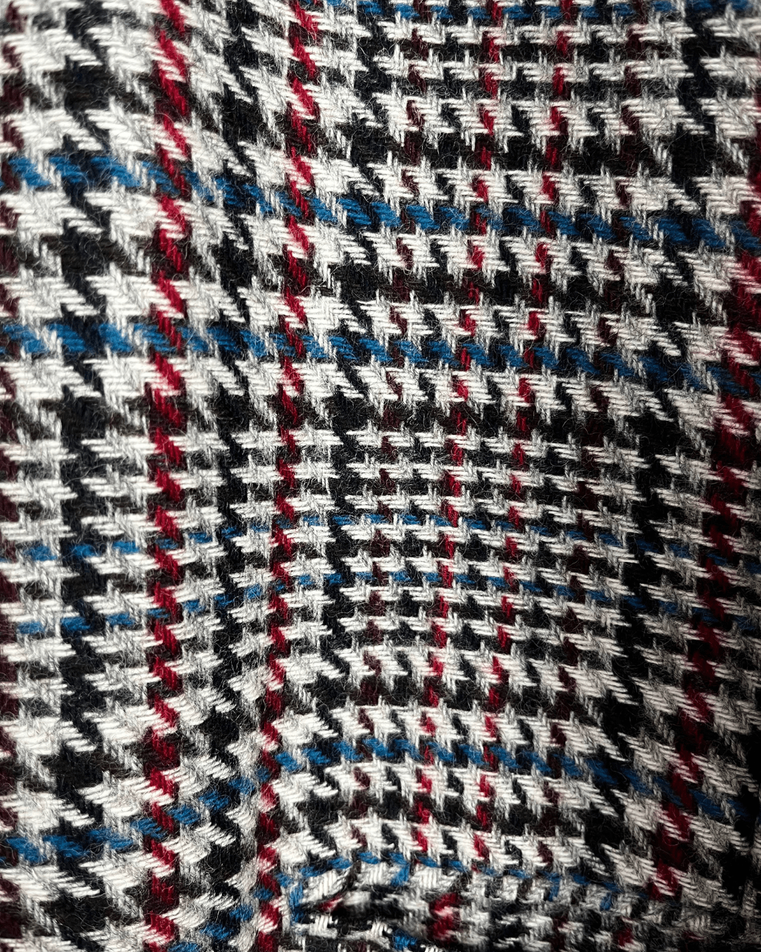 Vintage St Michael Pure New Wool Houndstooth Double Breasted Women's Blazer - Funkify