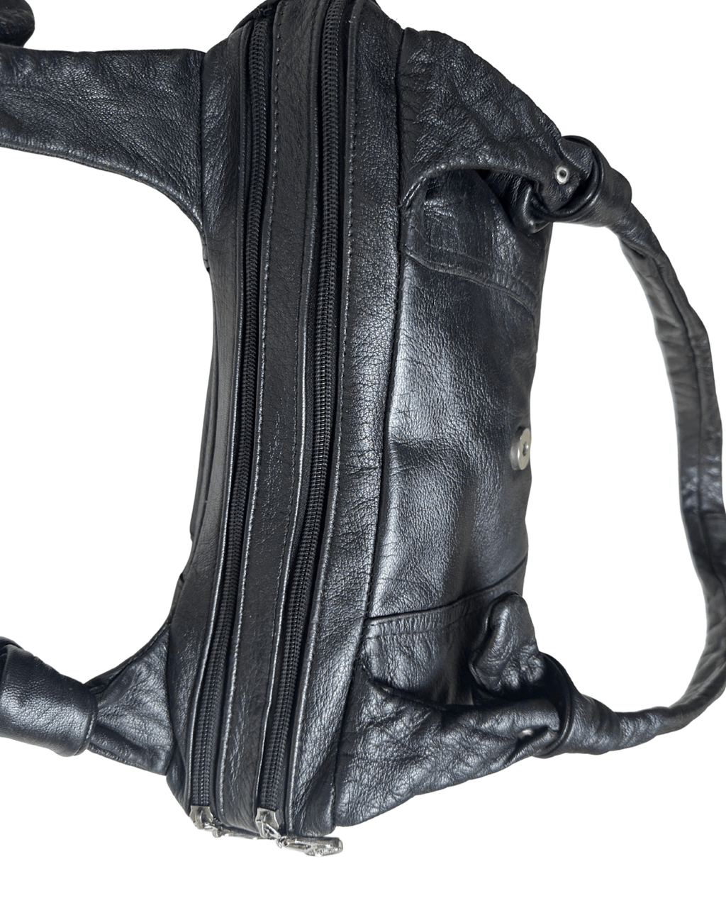 Vintage Stanley Genuine Leather Shoulder Bag with Knot Detailing - Funkify