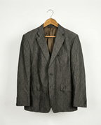 Vintage Stones Linen Pinstripe Blazer - Size 56 - Funkify