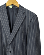 Vintage Strellson Pinstripe Pure Wool Full Suit - Size 48 - Funkify
