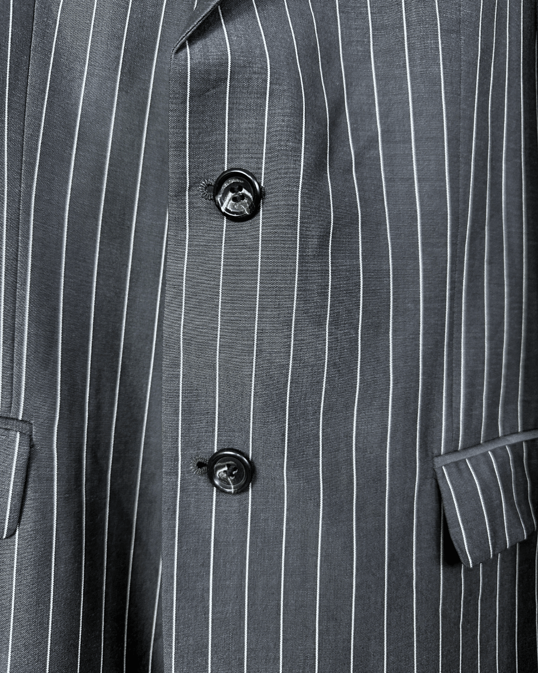 Vintage Strellson Pinstripe Pure Wool Full Suit - Size 48 - Funkify