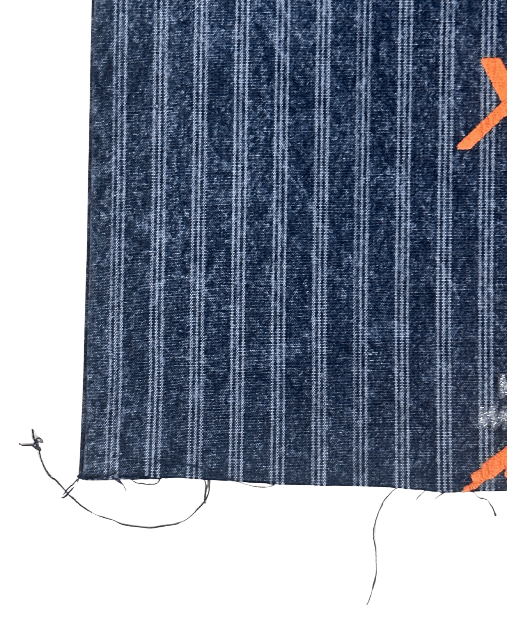 Vintage Striped Denim Graphic Skirt w/ front pockets - Funkify