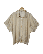 Vintage Striped Oversized Dolman Sleeve Shirt Large - Funkify