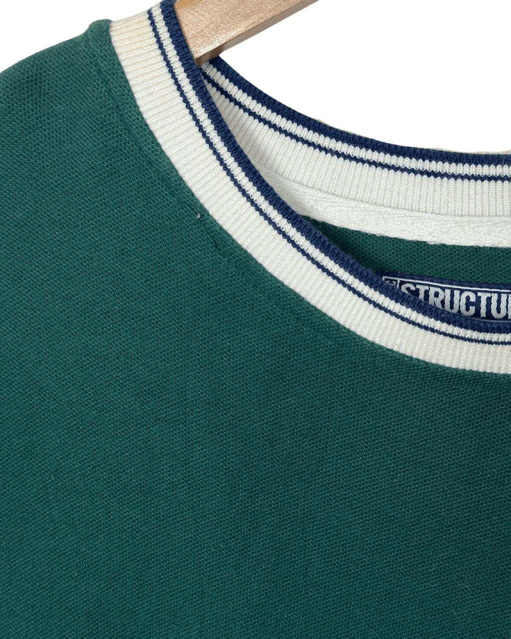Vintage Structure Ringer Jersey Knit T-shirt XL - Funkify