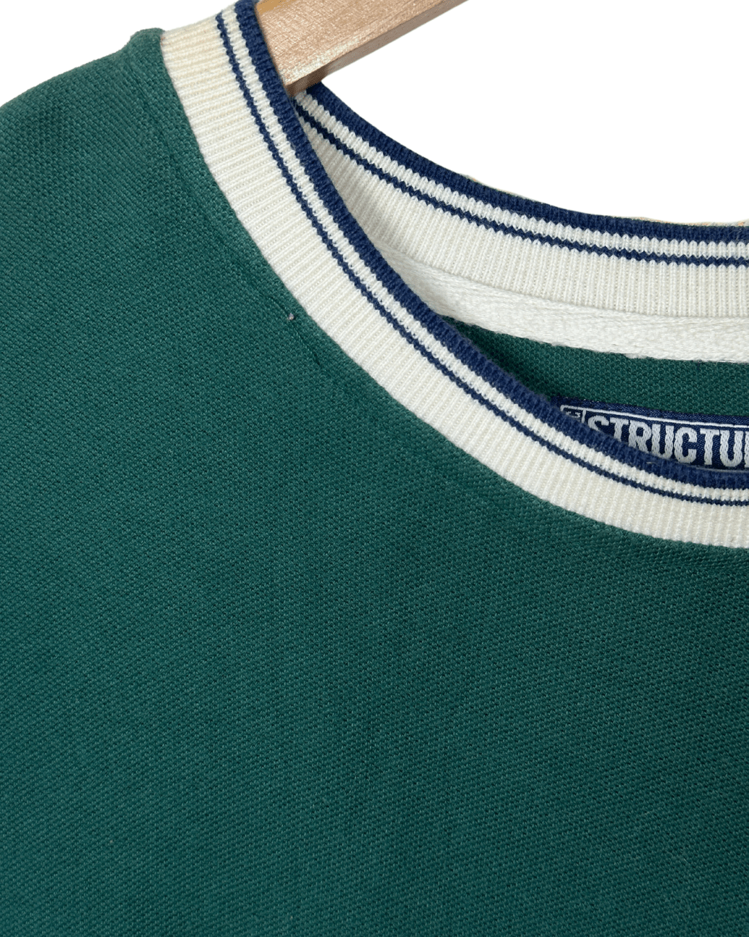 Vintage Structure Ringer Jersey Knit T-shirt XL - Funkify