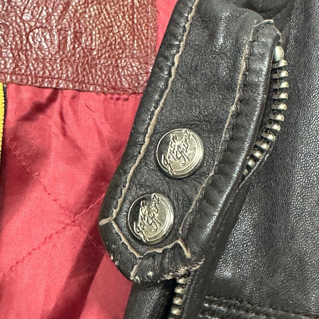 Vintage SuperDry Brown Genuine Leather Jacket Large - Funkify