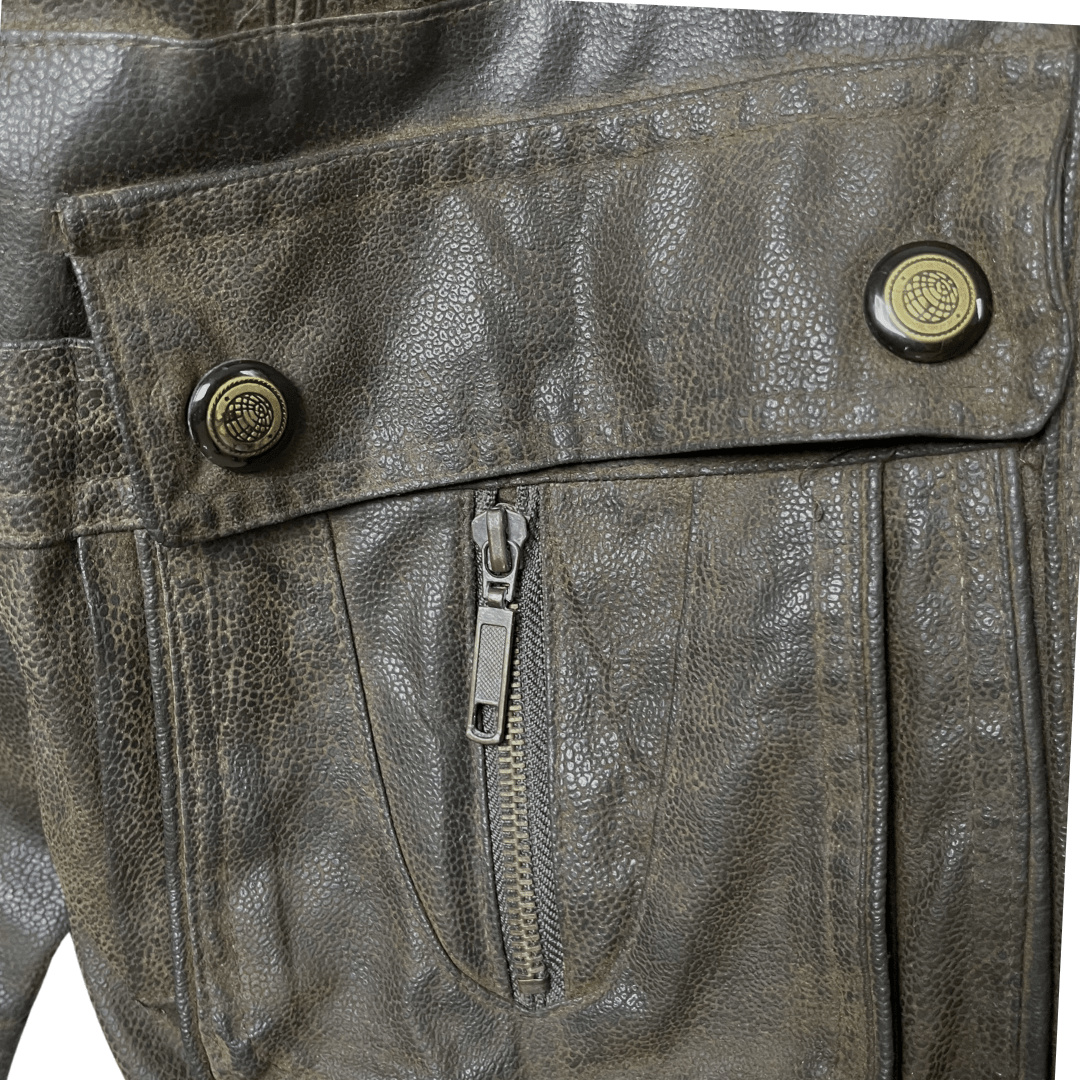Vintage Tianly Genuine Leather Jacket XL - Funkify