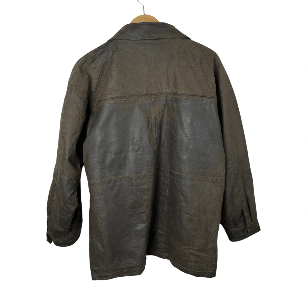Vintage Tianly Genuine Leather Jacket XL - Funkify