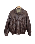 Vintage Tinos Piel Brown Genuine Leather Jacket XL - Funkify
