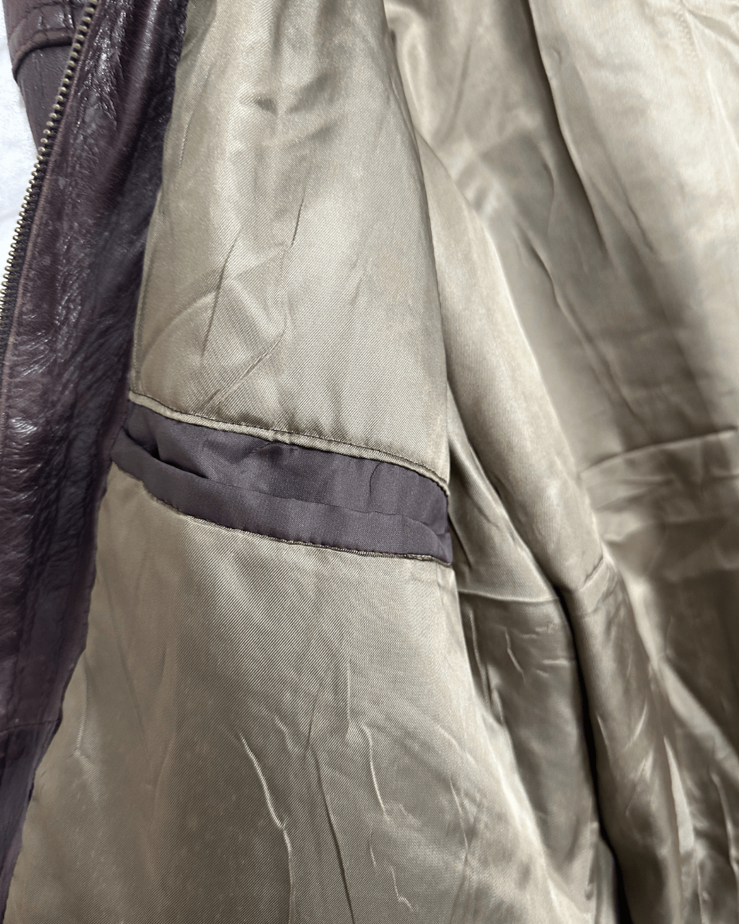 Vintage Tinos Piel Brown Genuine Leather Jacket XL - Funkify