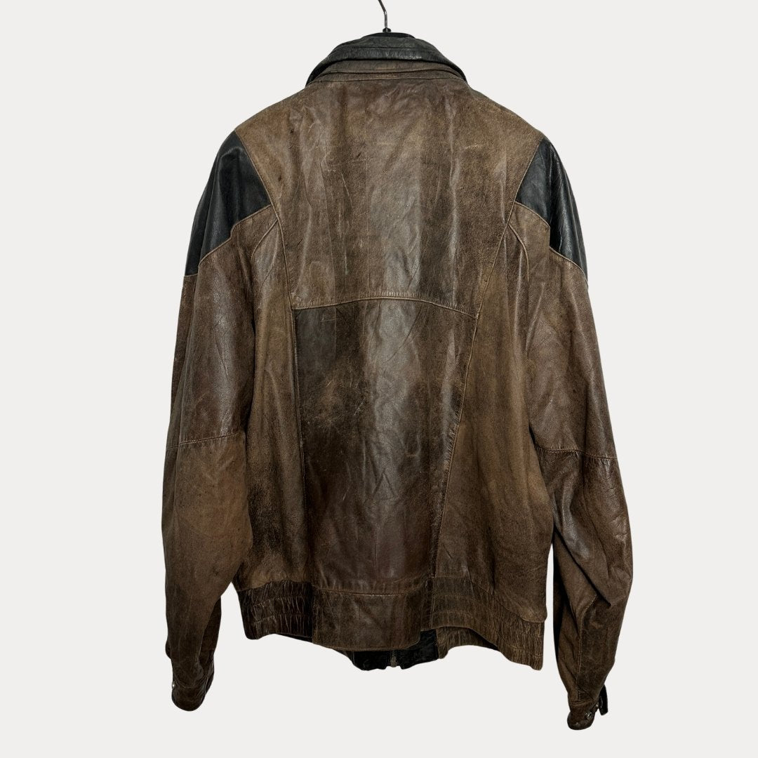 Vintage Trapper Genuine Leather Jacket XL - Funkify