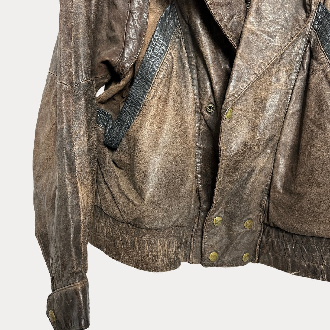 Vintage Trapper Genuine Leather Jacket XL - Funkify