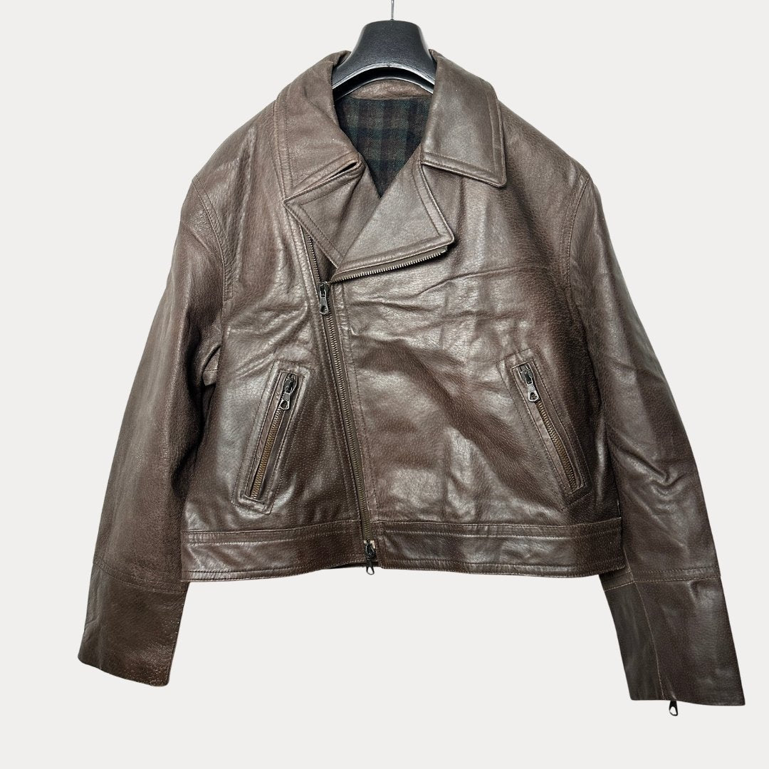 Vintage Trussardi Action Pelle Genuine Leather Jacket - Funkify