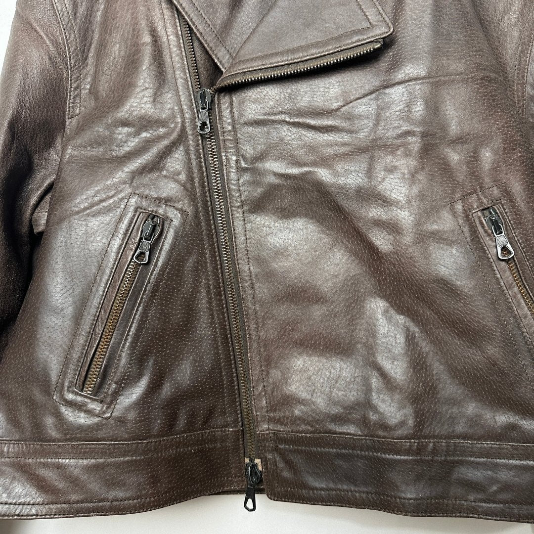 Vintage Trussardi Action Pelle Genuine Leather Jacket - Funkify