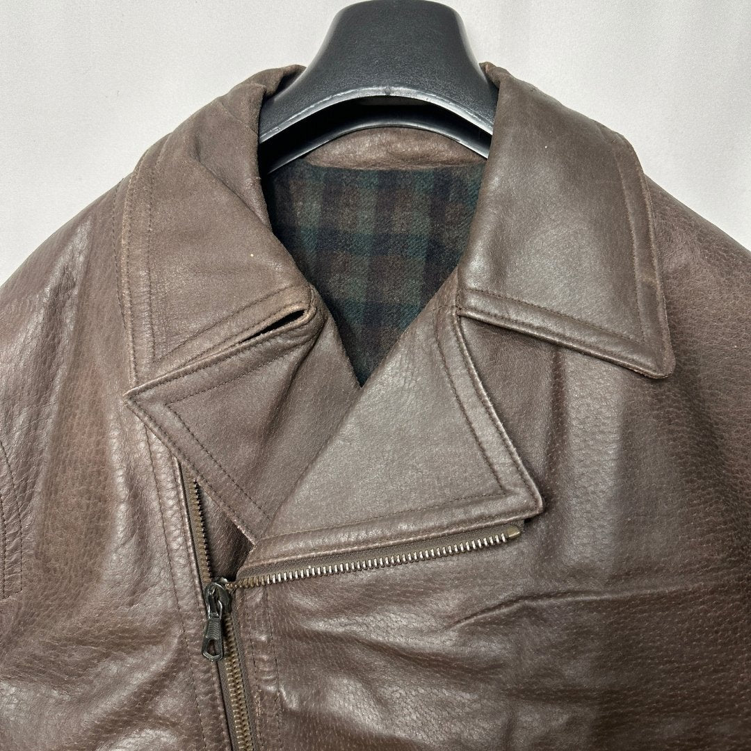 Vintage Trussardi Action Pelle Genuine Leather Jacket - Funkify