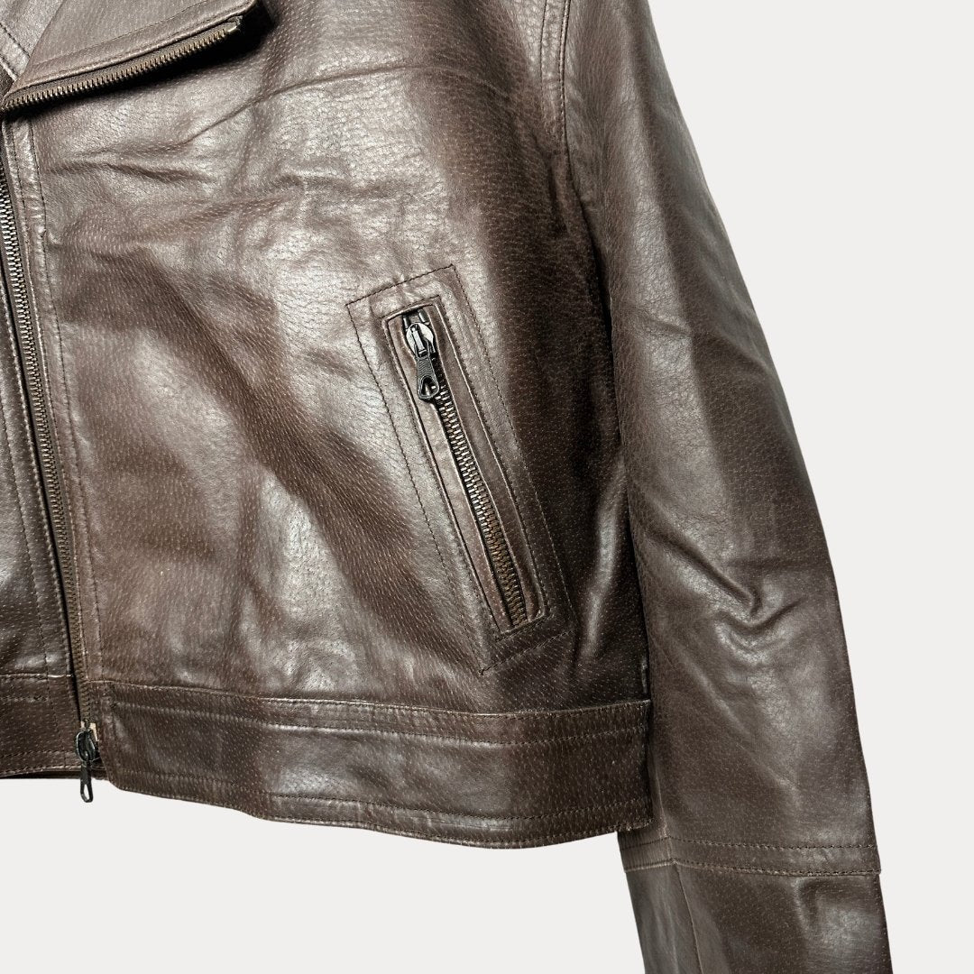Vintage Trussardi Action Pelle Genuine Leather Jacket - Funkify