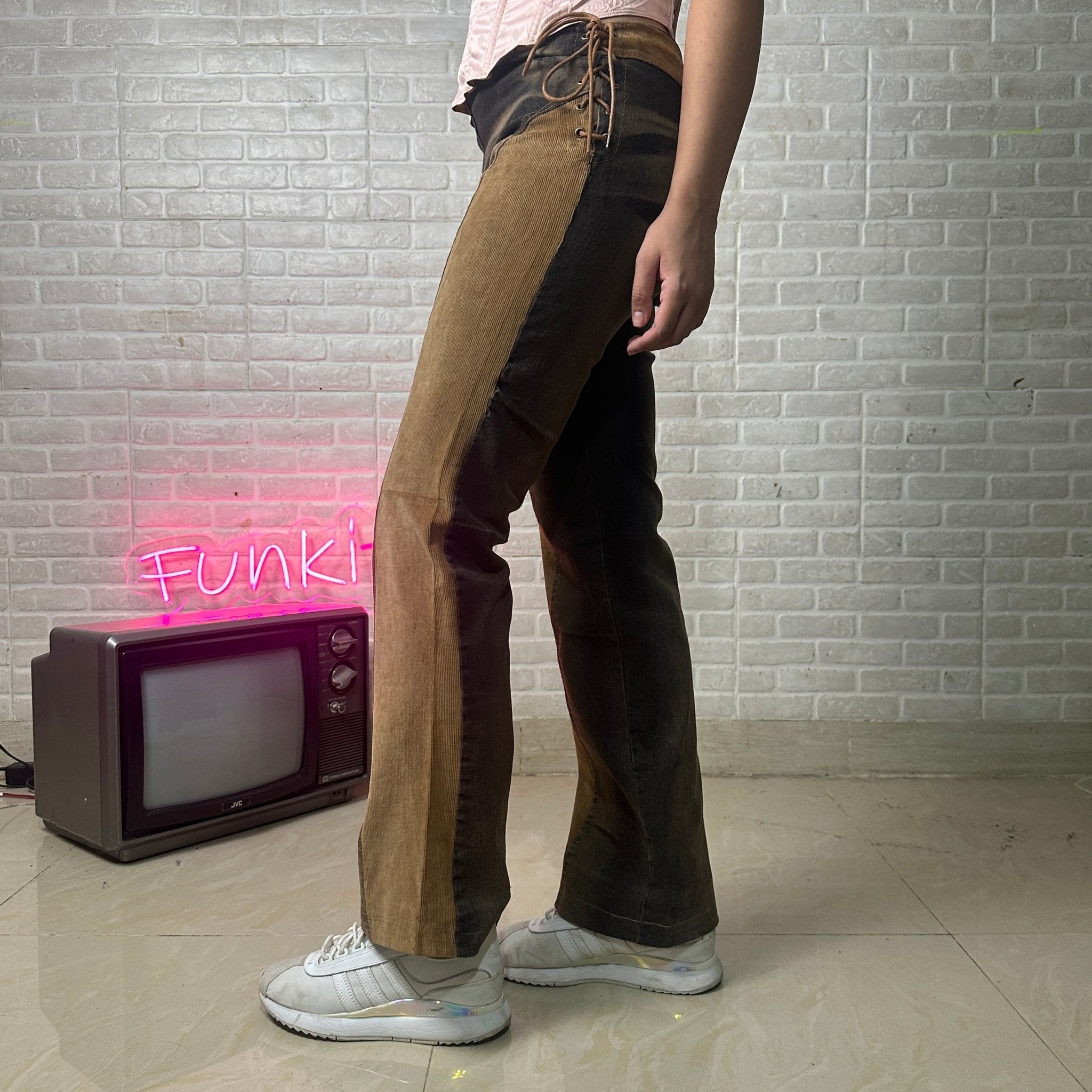 Vintage two-tone women's jeans - Funkify