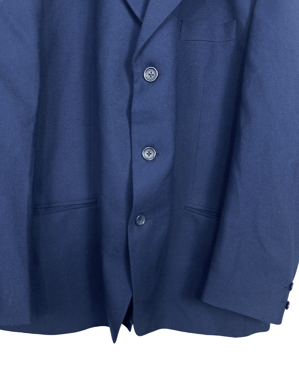 Vintage UNAG 1976 Navy Blue Blazer - Virgin Wool Blend - Funkify