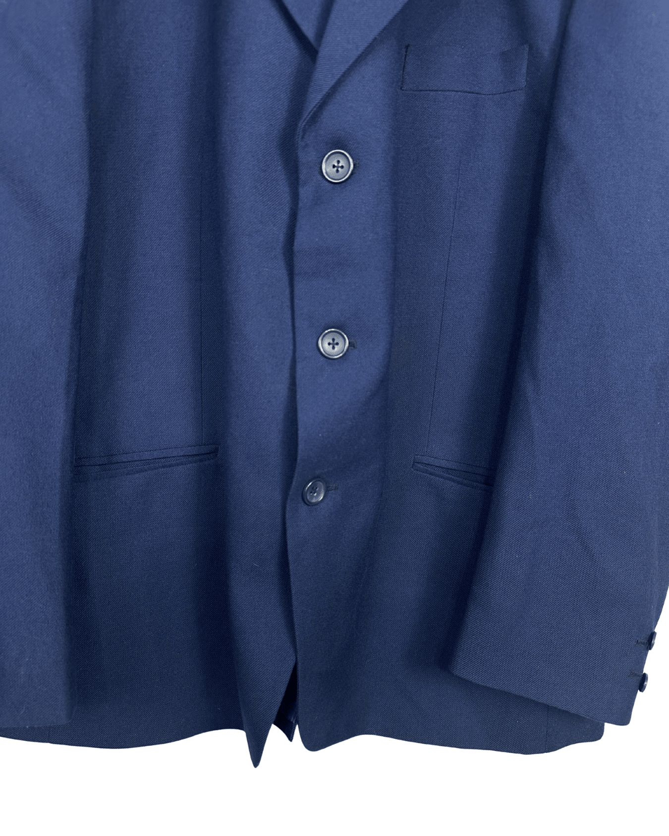 Vintage UNAG 1976 Navy Blue Blazer - Virgin Wool Blend - Funkify