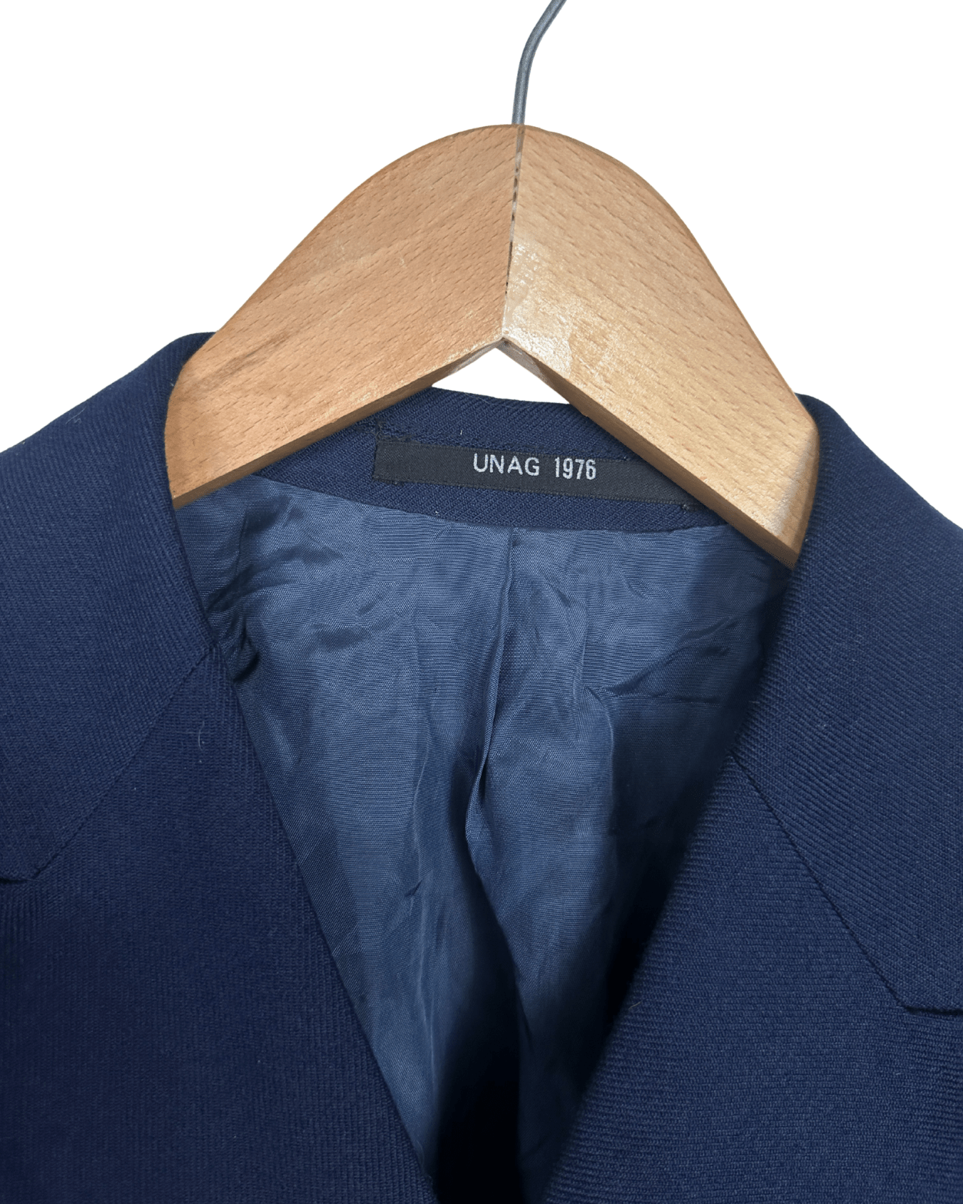 Vintage UNAG 1976 Navy Blue Blazer - Virgin Wool Blend - Funkify