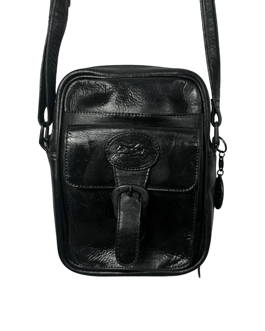 Vintage Unisex American Angel Genuine Leather Crossbody Bag - Funkify