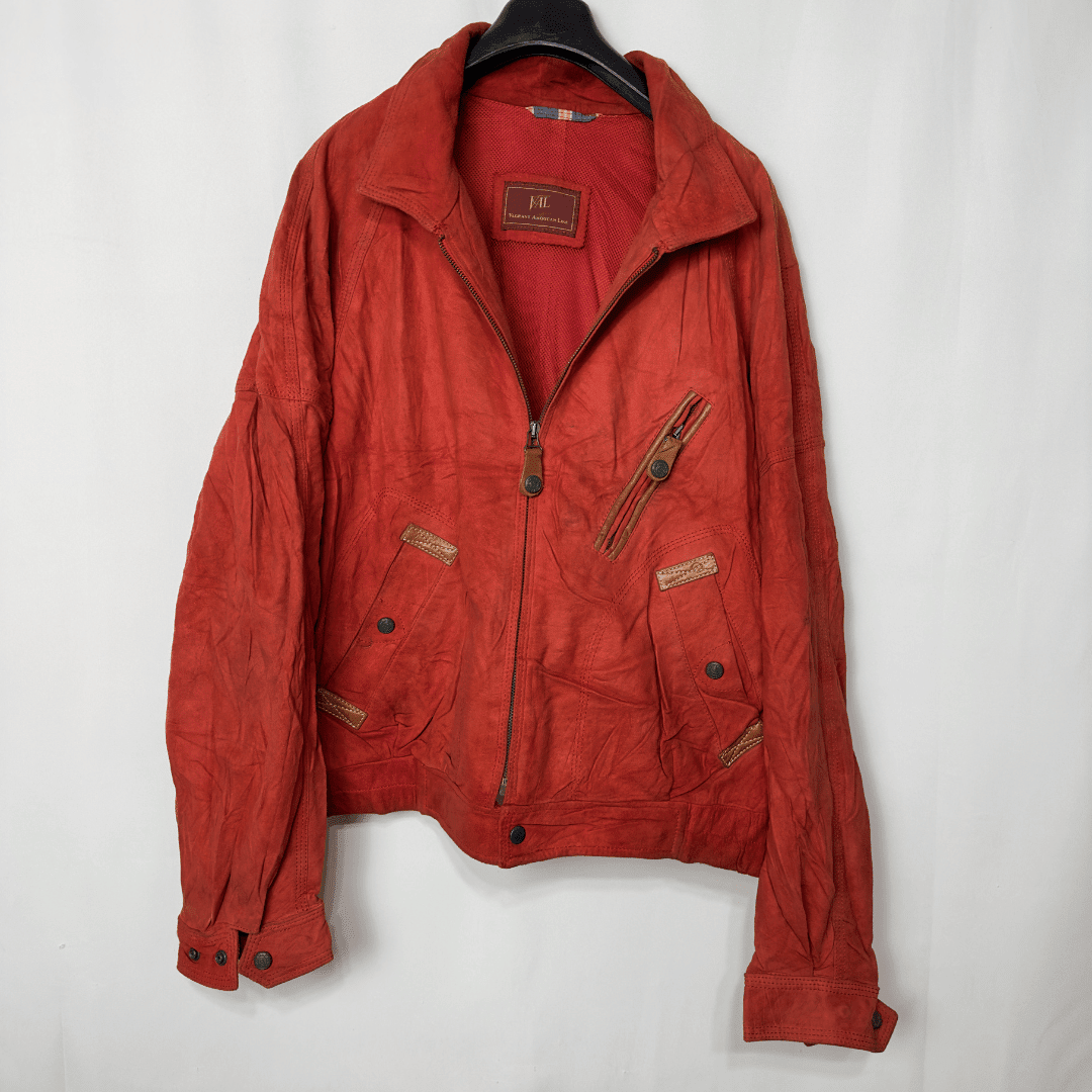 Vintage VAL Genuine Leather Jacket Made in Italy Large - Funkify