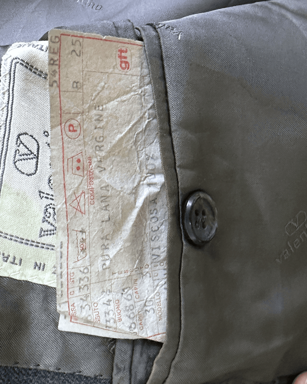 Vintage Valentino Uomo Pinstripe Pure Virgin Wool Blazer - Funkify