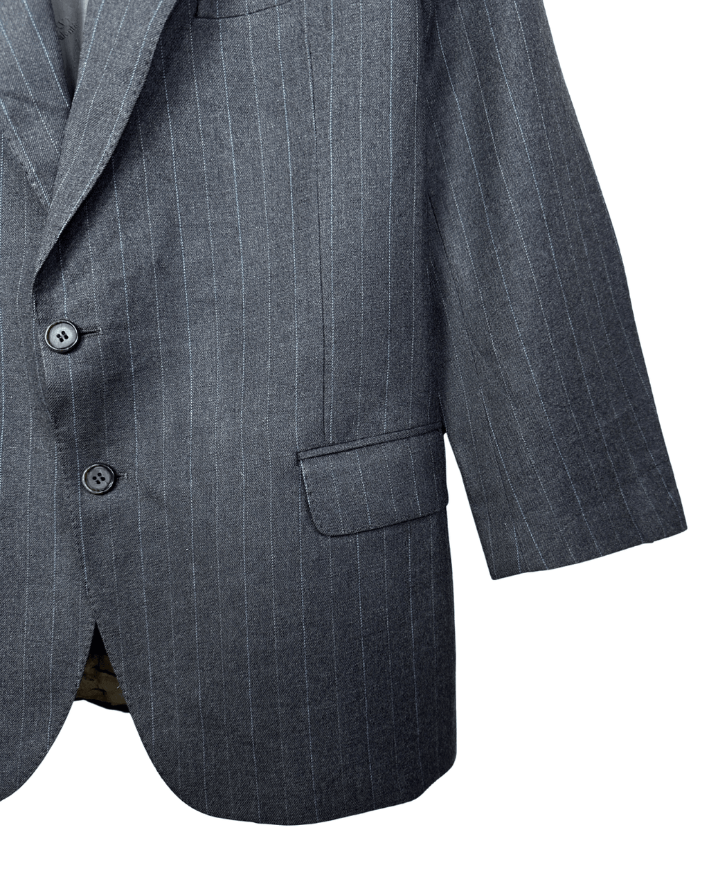 Vintage Valentino Uomo Pinstripe Pure Virgin Wool Blazer - Funkify