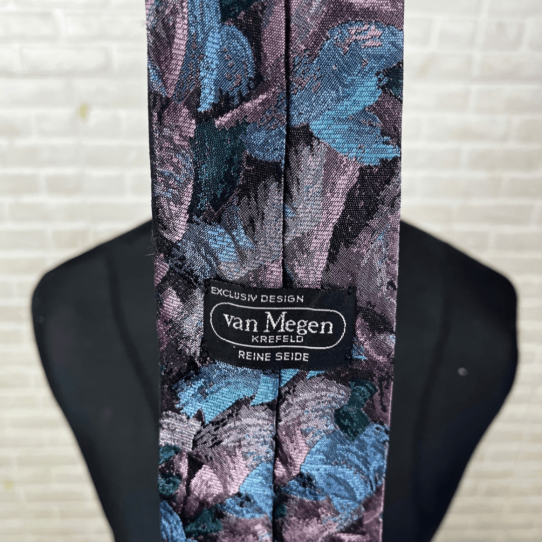 Vintage Van Megen Silk Necktie 9.5 cm - Funkify