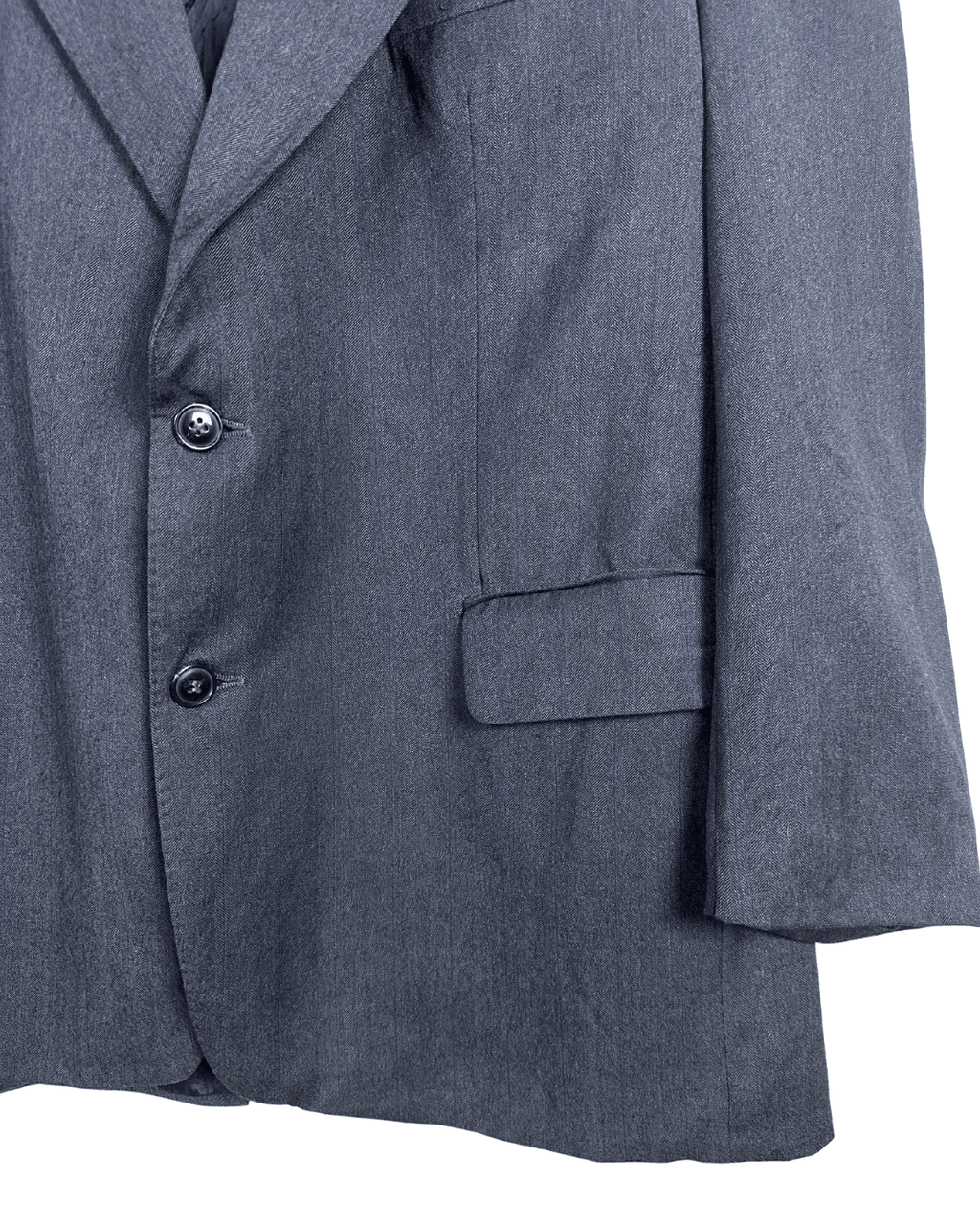 Vintage Weller Pure New Wool Blue Blazer (Swiss Fabric) - 2XL - Funkify