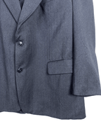 Vintage Weller Pure New Wool Blue Blazer (Swiss Fabric) - 2XL - Funkify