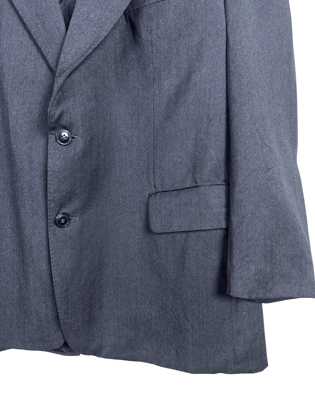 Vintage Weller Pure New Wool Blue Blazer (Swiss Fabric) - 2XL - Funkify