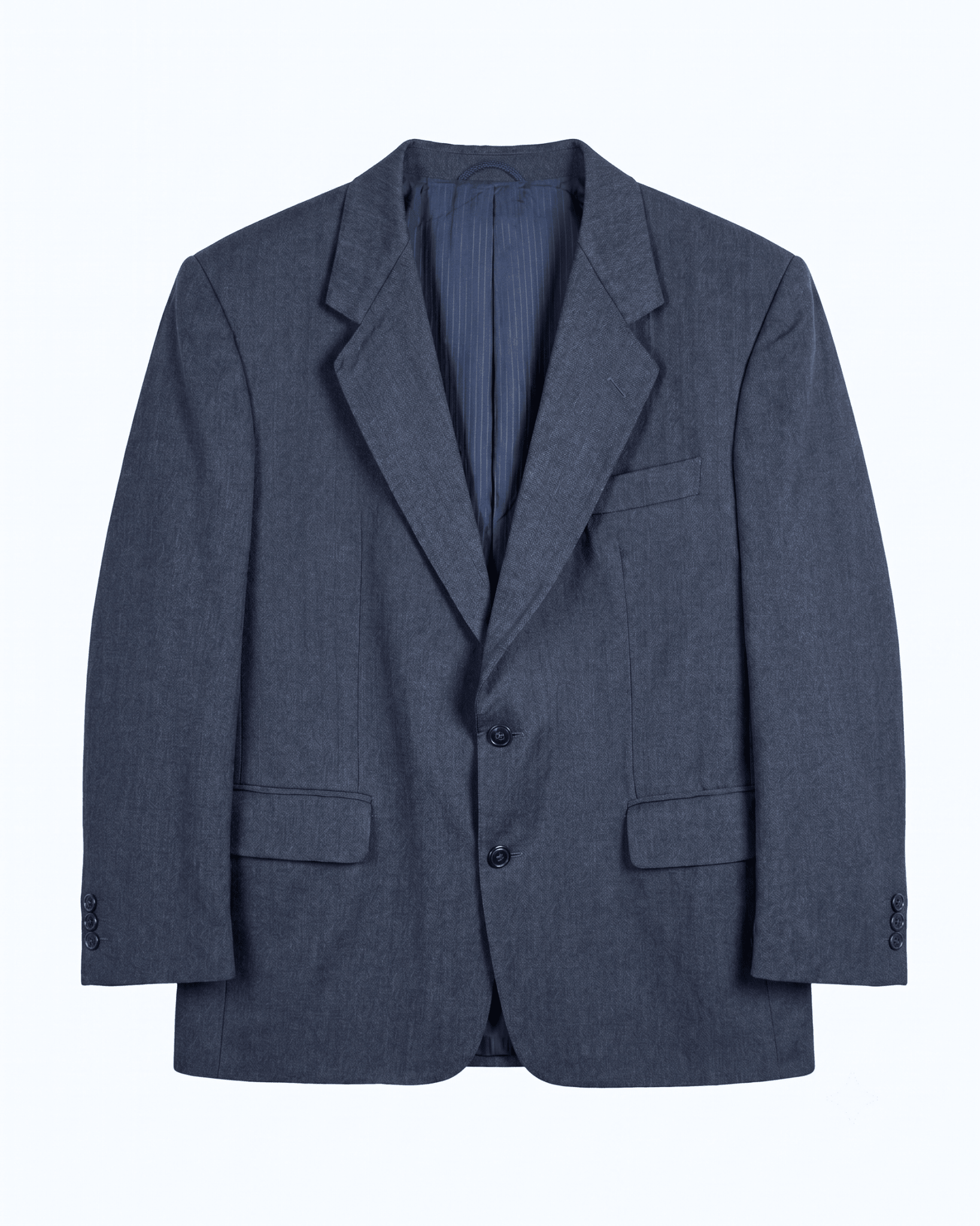 Vintage Weller Pure New Wool Blue Blazer (Swiss Fabric) - 2XL - Funkify