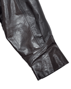 Vintage Whisper Genuine Leather Jacket with Removable Hood XL - Funkify