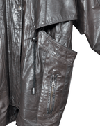 Vintage Whisper Genuine Leather Jacket with Removable Hood XL - Funkify