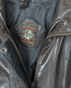 Vintage Whisper Genuine Leather Jacket with Removable Hood XL - Funkify