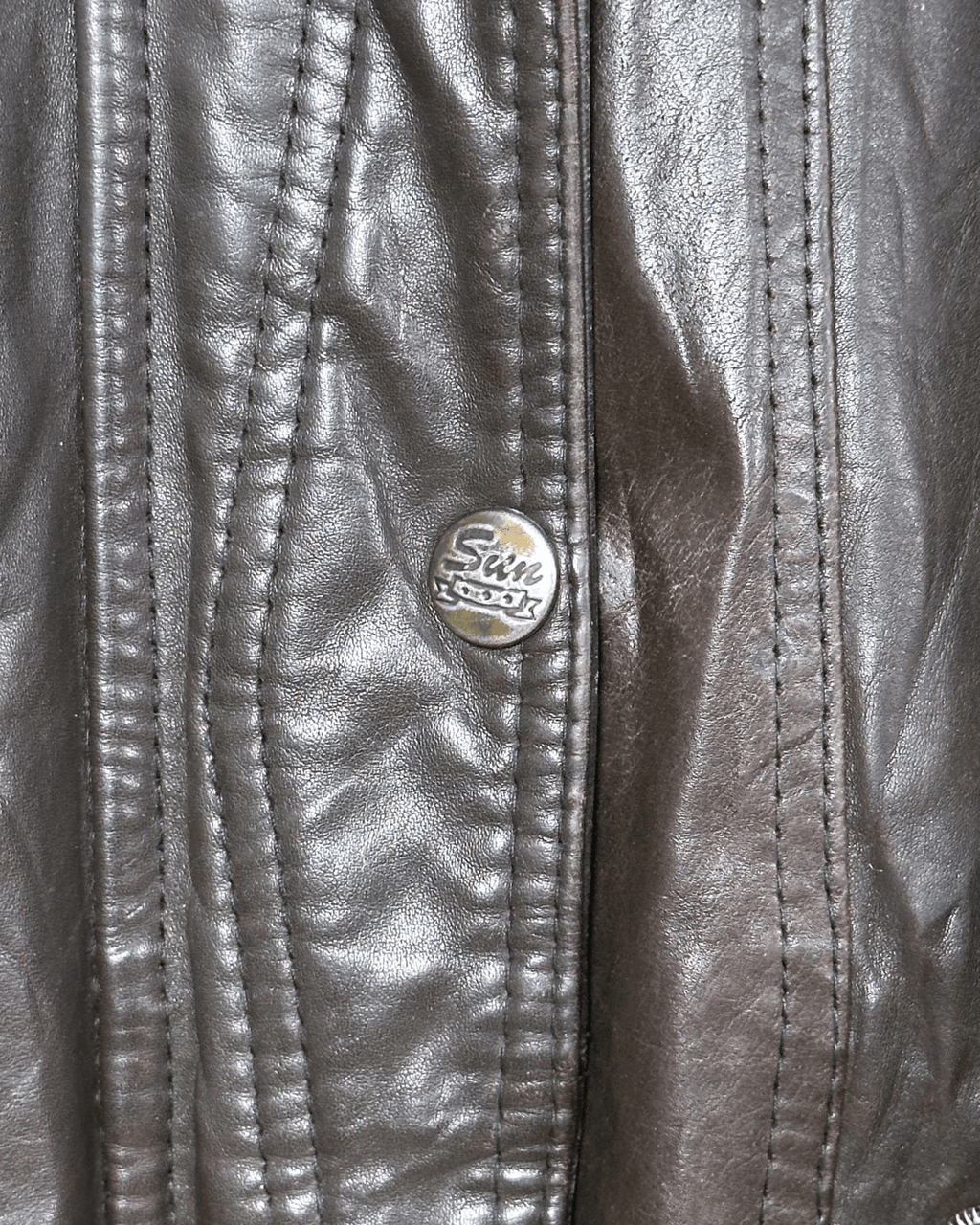Vintage Whisper Genuine Leather Jacket with Removable Hood XL - Funkify