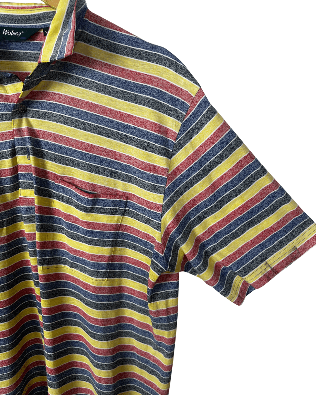 Vintage Wolsey Striped Polo Shirt XL - Funkify