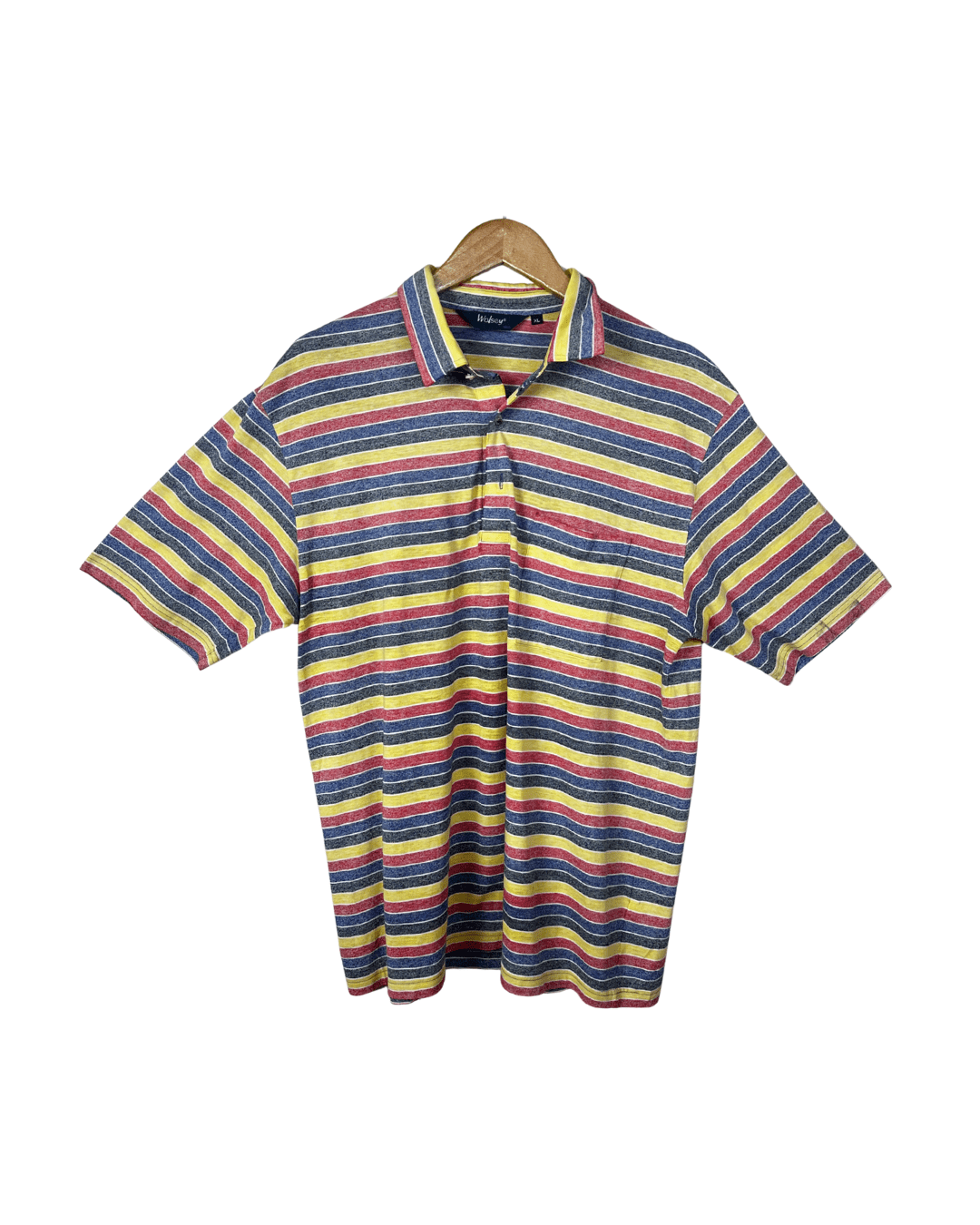 Vintage Wolsey Striped Polo Shirt XL - Funkify