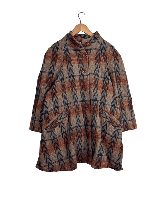 Vintage Wool - Blend A - Line Women's Coat - Funkify