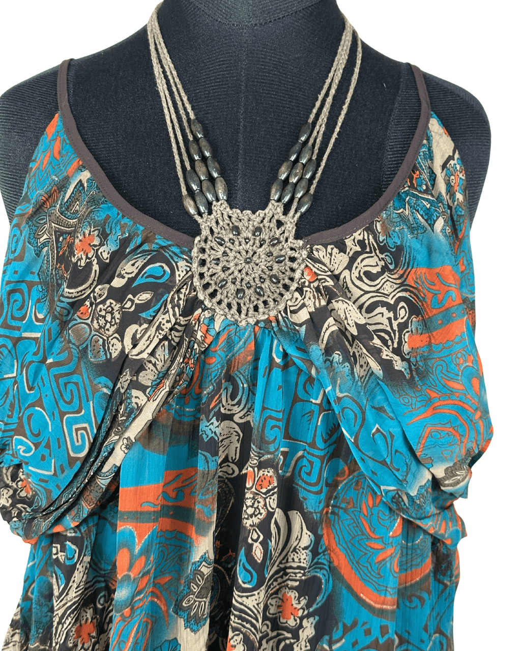 Vintage Y2K Beaded Boho Cami - Funkify