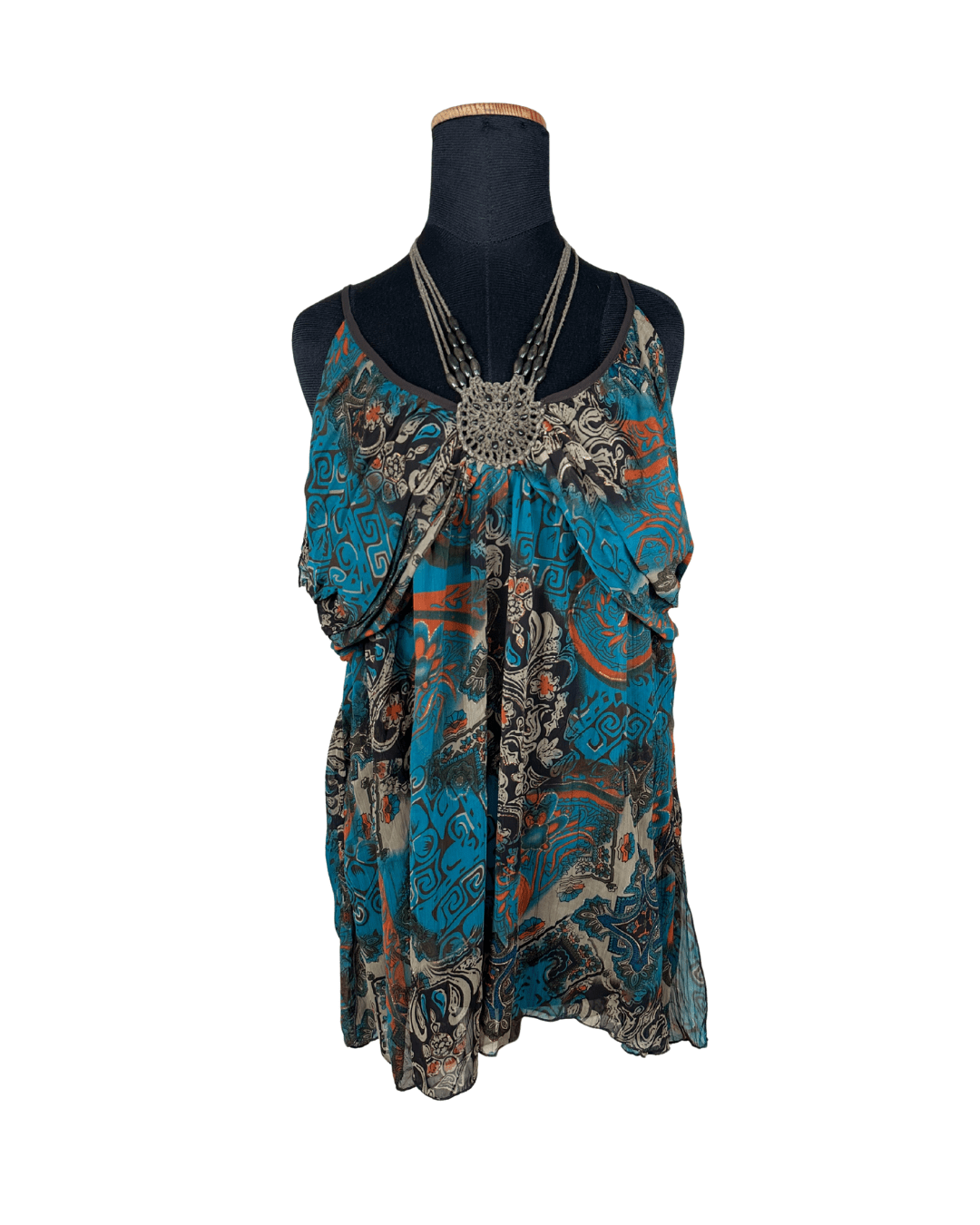 Vintage Y2K Beaded Boho Cami - Funkify