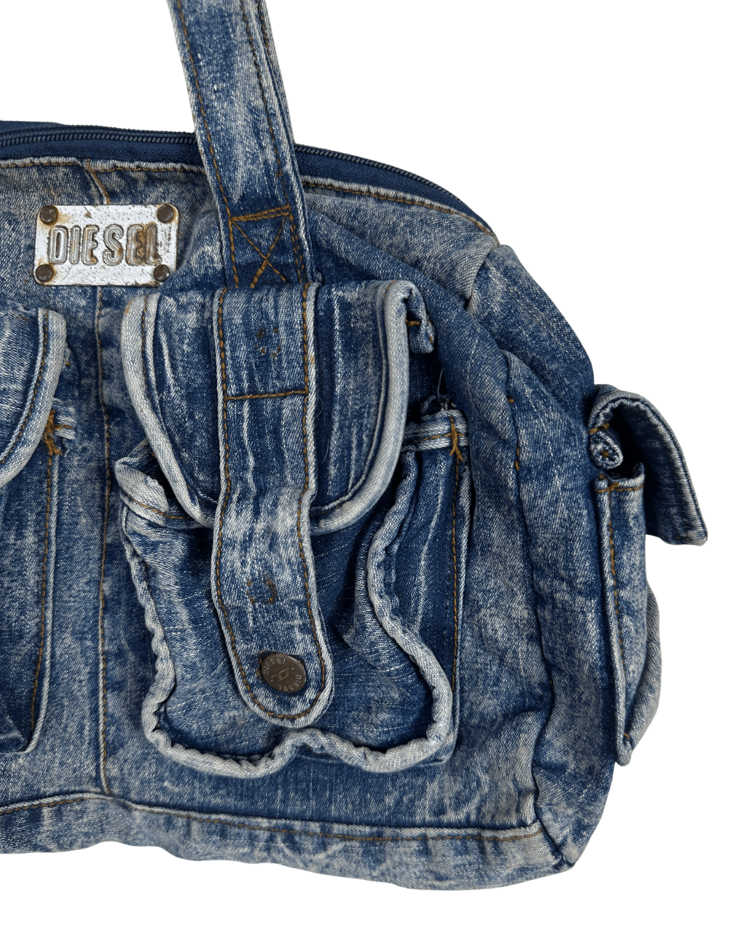 Vintage Y2K Diesel Denim Shoulder Bag - Funkify